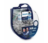 KIT 2 LAMPADINE ALOGENE PHILIPS H4 12V 60-55W RACING VISION GT200 +200% DI LUCE