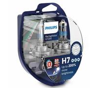 KIT 2 LAMPADINE ALOGENE PHILIPS H7 12V 55W RACING VISION GT200 +200% DI LUCE