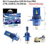 Kit 2 Lampadine LED H4 iLuz PRO 27W, 6500 K, 10.200 lm Bianco Ghiaccio S.Racing