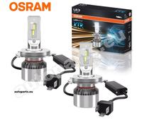 KIT 2 LAMPADINE LED Osram H4 64193DWXTR FARI AUTO LUCE BIANCA 6000K