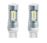 Simoni Racing Lampadina LED T20 7443 – Doppio filamento 21/5W, 21 SMD 2835, 6000K – 2 pezzi