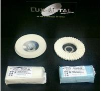 Kit 2 lucidatura disco feltro lamellare m14 alluminio acciaio inox rame ottone