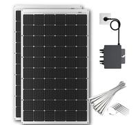 Kit 2 Pannelli Solari Flessibili 630 W Microinverter 700 W e Cavo - Moduli Monocristallini IP67 Ultra Sottili 167×99,6×0,15 cm - Pannello Fotovoltaico Plug and Play da Balcone - Facili da Installare
