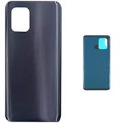 KIT 2 Pezzi Copri Batteria + biadesivo compatibile per XIAOMI Mi 10 LITE 5G / M2002J9E M2002J9G Ricambio Vetro Posteriore Back Cover Retro Scocca + adesivo (Nero)