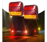 KIT 2 PEZZI FANALI POSTERIORI LED STOP TARGA FRECCE PER RIMORCHIO CARRELLO 12V.