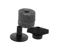Kit 2 Pezzi Feltro e Bussola in Plastica per Piatti Batteria Colore Casuale | Nero, Ricambio per Supporti Piatto e Tamburo, Design Multifunzione Riduzione Rumore Colore Casuale