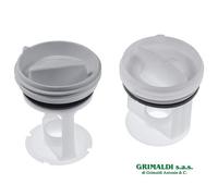 KIT 2 PEZZI FILTRI SCARICO LAVATRICE IGNIS WHIRLPOOL 484000000966 ORIGINALE