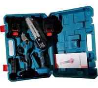 KIT 2 Pezzi Forbice Cesoia + Motosega a Doppia Batteria 88V DA Potatura +Valigia