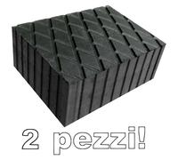 KIT 2 PEZZI H80 mm. SPESSORI gomma per PONTI SOLLEVATORI tampone BLOCCHI gomma
