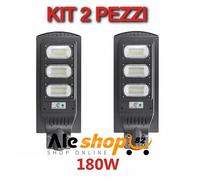 LAMPIONE STRADALE FARO A LED 90W CON PANNELLO SOLARE TELECOMANDO CREPUSCOLARE