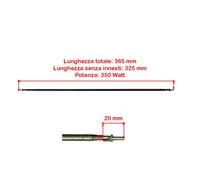 Kit 2 Pezzi | Resistenza Lineare 115 volt Fornetto 350 - 550 Watt 365 - 465 mm