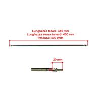 Kit 2 Pezzi | Resistenza Lineare 115 volt Fornetto 350 - 550 Watt 365 - 465 mm