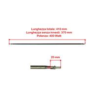 Kit 2 Pezzi | Resistenza Lineare 115 volt Fornetto 350 - 550 Watt 365 - 465 mm