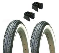 Kit 2 PNEUMATICI + 2 Camere d'Aria Bici 16 x 1.75 Graziella BIANCO / NERO