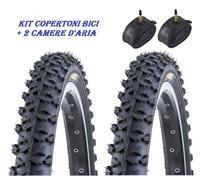 KIT 2 PNEUMATICI COPEETONI + 2 CAMERE D'ARIA MTB BICI BICICLETTA 24 X 1.95