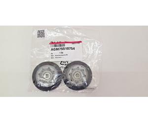 KIT 2 PULEGGIA RUOTA RULLO TENDI CINGHIA TAMBURO ORIGINLAE LG AGM75510754