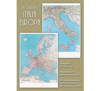 Kit 2 pz. Cartina Geografica Europa/Italia cm 100x140 plastificata fronte/retro