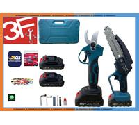 Kit 2 PZ FORBICE a batteria da POTATURA +MOTOSEGA +valigia cesoia 48V 2 BATTERIE