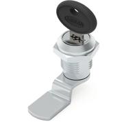 Techly 369519 Kit 2 Serrature a Camma a Quarto di Giro per Cabinet Silver