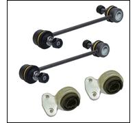 KIT 2 SILENT BLOCK + 2 TIRANTI BARRA ANTERIORE LATO DX-SX BMW (E46) SERIE 3