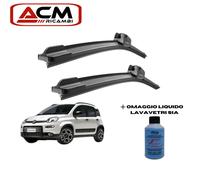 Kit 2 Spazzole Tergicristallo Anteriori Flat Per Fiat Panda 312 (600+380) Tergi