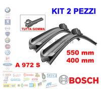 KIT 2 SPAZZOLE TERGICRISTALLO GOMMA BOSCH 3397007084 AEROTWIN 55 40 CM A972S