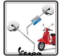 KIT 2 SPECCHIO SPECCHI SPECCHIETTO SPECCHIETTI RETROVISORE CROMATO PER PIAGGIO VESPA PX SOLO CON FRENO A DISCO ORIGINALE PIAGGIO