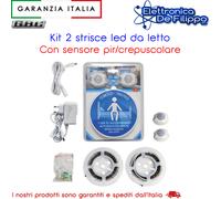 KIT 2 STRISCE LED DA LETTO CON SENSORE PIR/CREPUSCOLARE