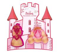 Kit 2 TAGLIAPASTA a Forma di Principessa e Carrozza - formine Taglia Biscotti per Creare Fantastici Dolci e decori Torte - Ideale per Decorazioni in Pasta di Zucchero