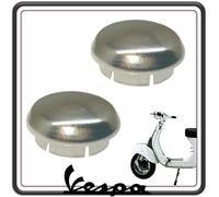 KIT 2 TAPPO CROMATO TAMBURO MOZZO COPRIMOZZO COPRI MOZZO RUOTA ANTERIORE E POSTERIORE COMPATIBILE CON PIAGGIO VESPA 50 SPECIAL - VESPA 90-125 ET3 PRIMAVERA.