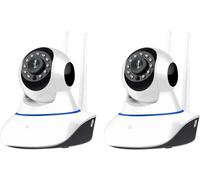 KIT 2 Telecamere di sorveglianza IP CAMERA wi fi HD 720p motorizzata infrarossi