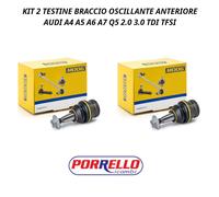KIT 2 TESTINE BRACCIO OSCILLANTE ANTERIORE AUDI A4 A5 A6 A7 Q5 2.0 3.0 TDI TFSI