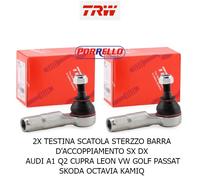 KIT 2 TESTINE STERZO (DX+SX) | AUDI A1 Q2, CUPRA LEON, VW GOLF 7/8 PASSAT, SKODA