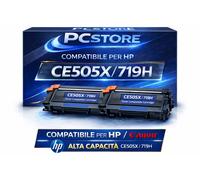 KIT 2 Toner CE505X /05X Compatibile per LaserJet P2035 P2035n P2055 Canon 719H