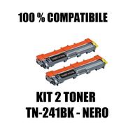 KIT 2 TONER COMPATIBILI BROTHER TN-241BK MFC-9140CDN MFC-9330CDW MFC-9340CDW