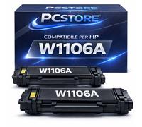 Kit 2 Toner Compatibili HP W1106A 106A Nero 2000 Pagine per Laser 107 MFP 135