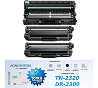 Kit 2 Toner TN2320 + DR2300 per Brother MFC-L2740DW MFC-L2720DW MFC-L2700DN L