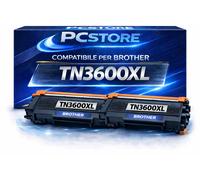 KIT 2 Toner TN3600 / TN3600XL per Brother HL L5210DN L6210DW MFC-L5700 MFC-L6800