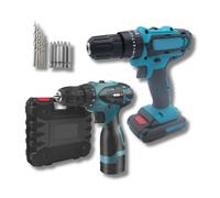 Kit 2 Trapani Cordless 18V Batterie Litio 2.0Ah Valigetta Accessori Caricatore