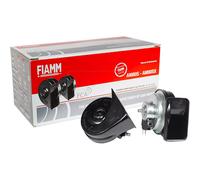 KIT 2 TROMBE FIAMM AVVISATORE ACUSTICO CLACSON AM80s 12v CON RELÈ E STAFFE