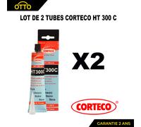 Kit 2 Tubetti Pasta Guarnizione Silicone Nero CORTECO HT300C 80 ML