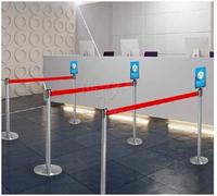 Kit 2 x Colonnina Tendinastro Segna Percorso h 110 cm con Nastro Rosso 3 Metri