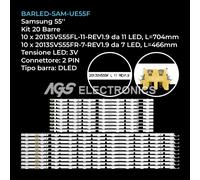 KIT 20 BARRE STRIP LED TV SAMSUNG 2013SVS55F BN96-25312A UE55F5000