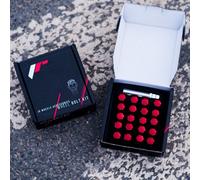 Kit 20 Bulloni Ruota Japan Racing 14x1,5 Filetto 27mm Colore Rossi JR Conici