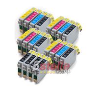 KIT 20 CARTUCCE PER STAMPANTE EPSON STYLUS DX4450 DX 4450 NERO + COLORE
