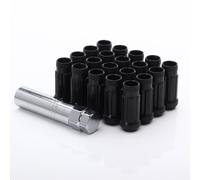 Kit 20 Dadi Aperti Lug Nuts Japan Racing M12x1,25 Altezza 45mm Neri Ø Testa 20mm