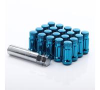 Kit 20 Dadi Chusi Lug Nuts Japan Racing M12x1,25 Altezza 45mm Blu Ø Testa 20mm