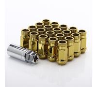Kit 20 Dadi Chusi Lug Nuts Japan Racing M12x1,25 Altezza 45mm Oro Ø Testa 23mm