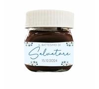 KIT 20 Etichette in Vinile Personalizzate per Crema di Cioccolato - Xmas Magic - Etichetta in Vinile Personalizzata per matrimonio compleanno o eventi (Etichetta per baratto lo da 750g (63x165 mm))