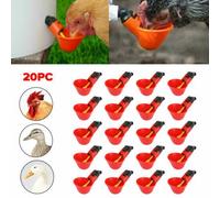 Kit 20 Pezzi Abbeveratoio Acqua Distributore Allevamento Pollame Polli Galline